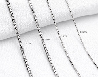Sterling Silver King Rope Chain Necklace, Solid Handmade Silver Jewelry