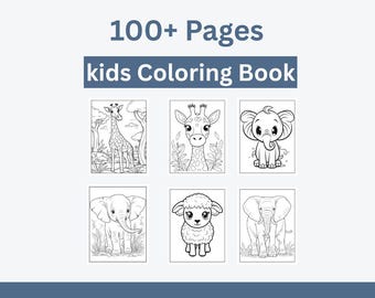 Wild Animals Coloring Book for Kids – 100 Pages of Fun