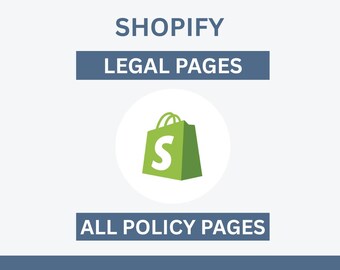Shopify Legal Pages Bundle | Terms of Service, Shopify Privacy Policy, Shopify Refund policy & Shipping policy Templates