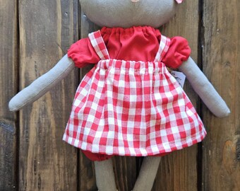 Mouse doll, 15 inch stuffed fabric