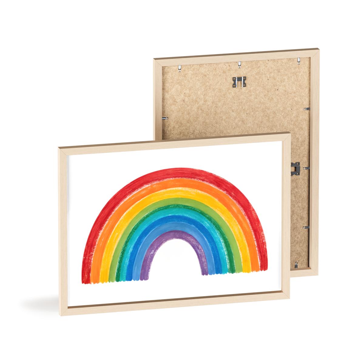 Rainbow Watercolor Art Print – Colorful Boho Wall Decor for Nursery ...