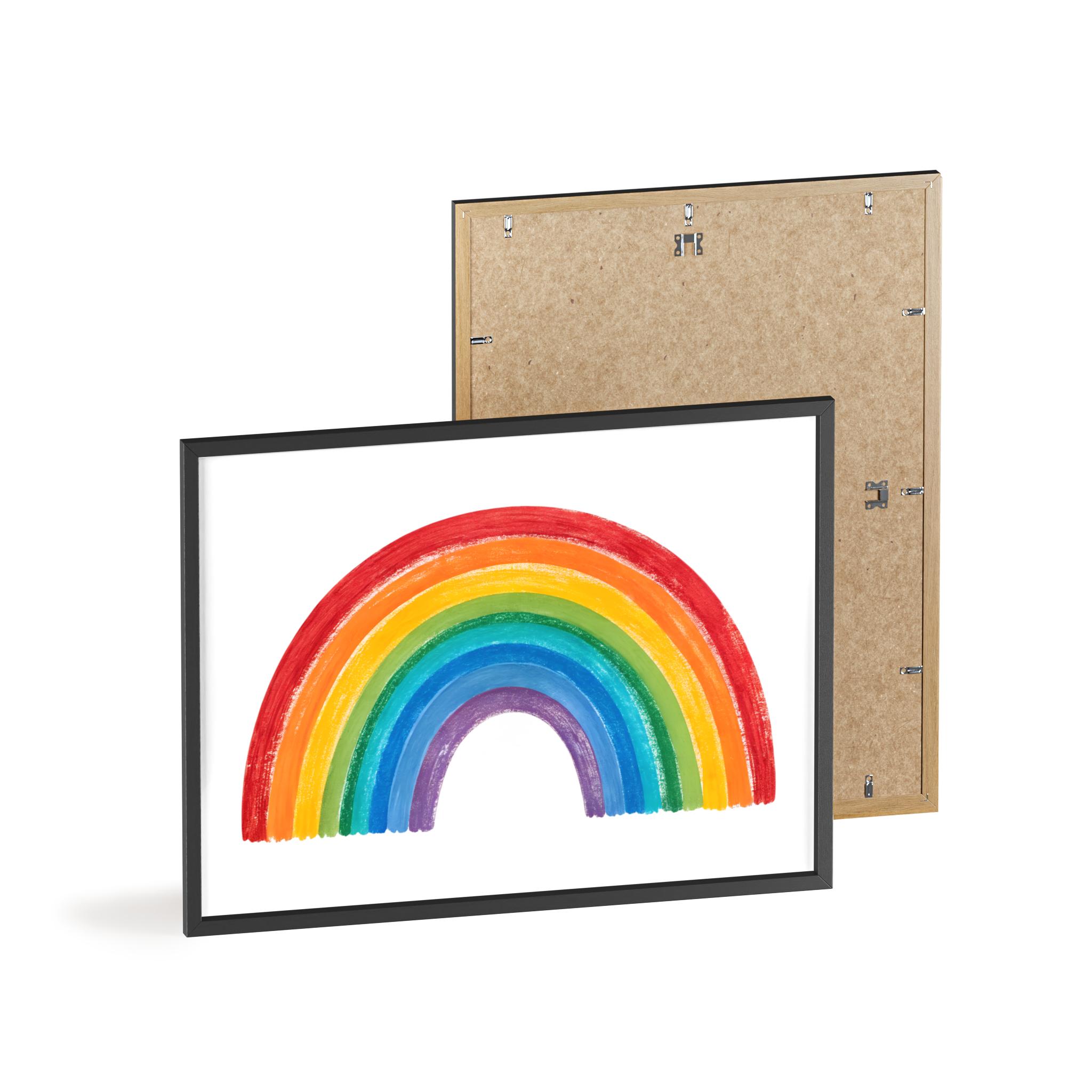 Rainbow Watercolor Art Print – Colorful Boho Wall Decor for Nursery ...