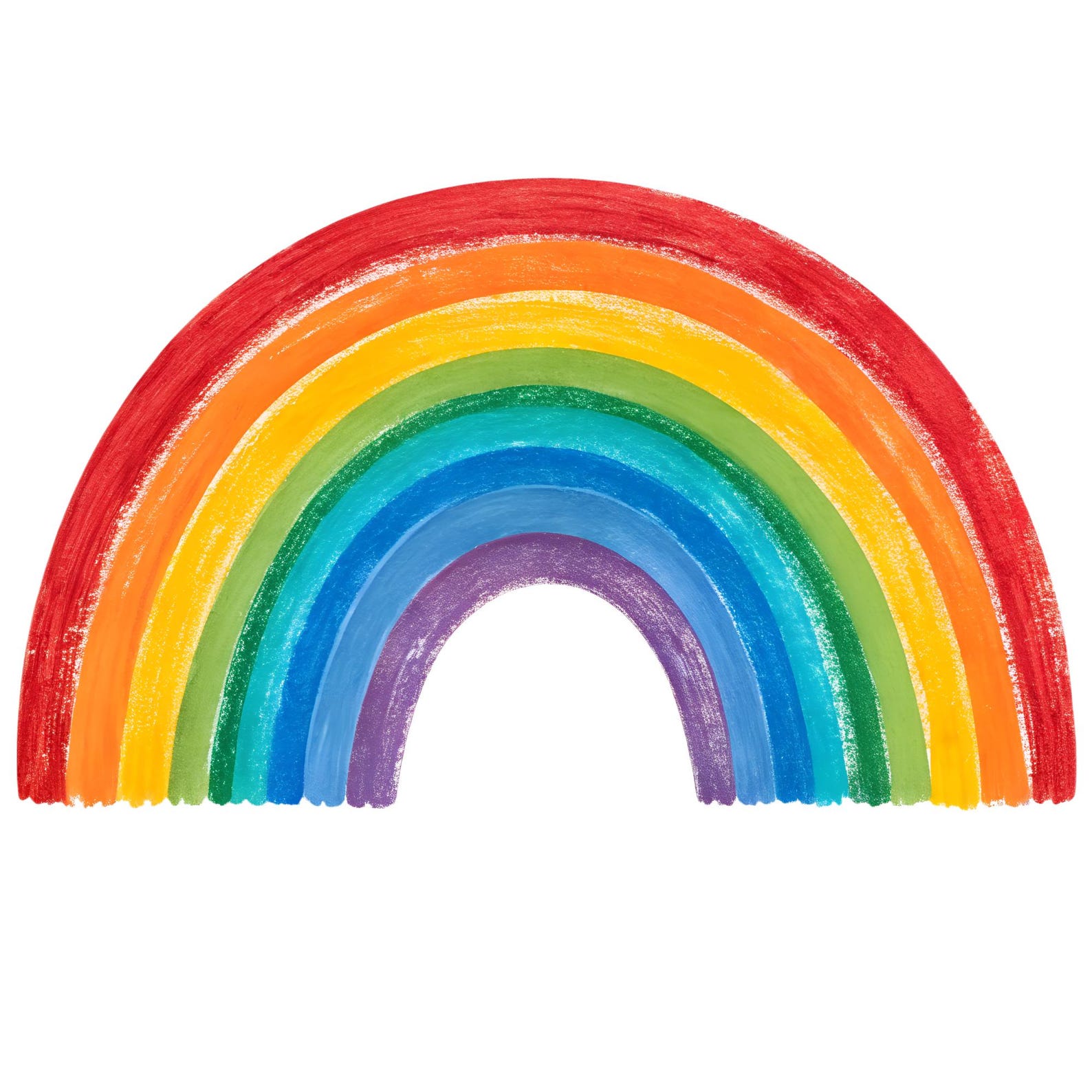Rainbow Watercolor Art Print – Colorful Boho Wall Decor for Nursery ...