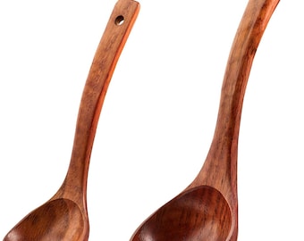 Wooden Ladle with Long Handle – Handmade Soup Ladle
