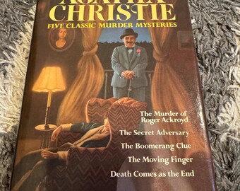 Agatha Christie Five Classic Murder Mysteries Hardcover Omnibus 1985 Dust Jacket