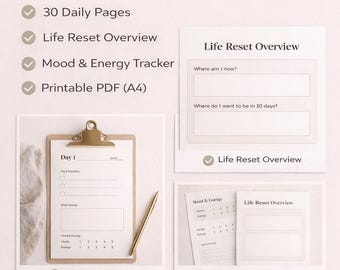 30-Day Life Reset Planner – Productivity & Mental Clarity (PDF)