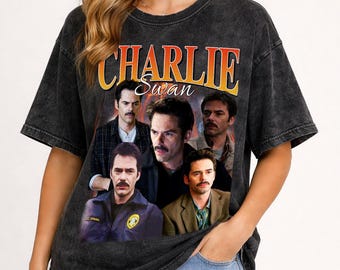 Charlie Swan Vintage Washed T-Shirt, Billy Burke Graphic Unisex Long Sleeve, Bootleg Retro 90's Fans Team Charlie Hoodie Gift