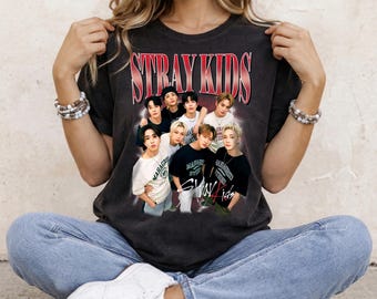 Stray Kid Comfort Colors Vintage T-Shirt, K-POP Graphic Unisex Shirt, Bootleg Retro 90's Rapper Fans Tee Gift