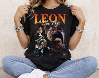 Leon Kennedy Comfort Colors Vintage T-Shirt, Resident Evil Requiem Graphic Unisex Shirt, Bootleg Retro 90's RE9 Fans Tee Gift