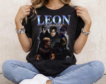 Leon Kennedy Comfort Colors Vintage T-Shirt, Resident Evil Requiem Graphic Unisex Shirt, Bootleg Retro 90's RE9 Fans Tee Gift