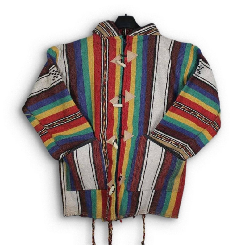Handwoven Moroccan Wool Jacket – Unisex Berber-Inspired Outerwear — view 2