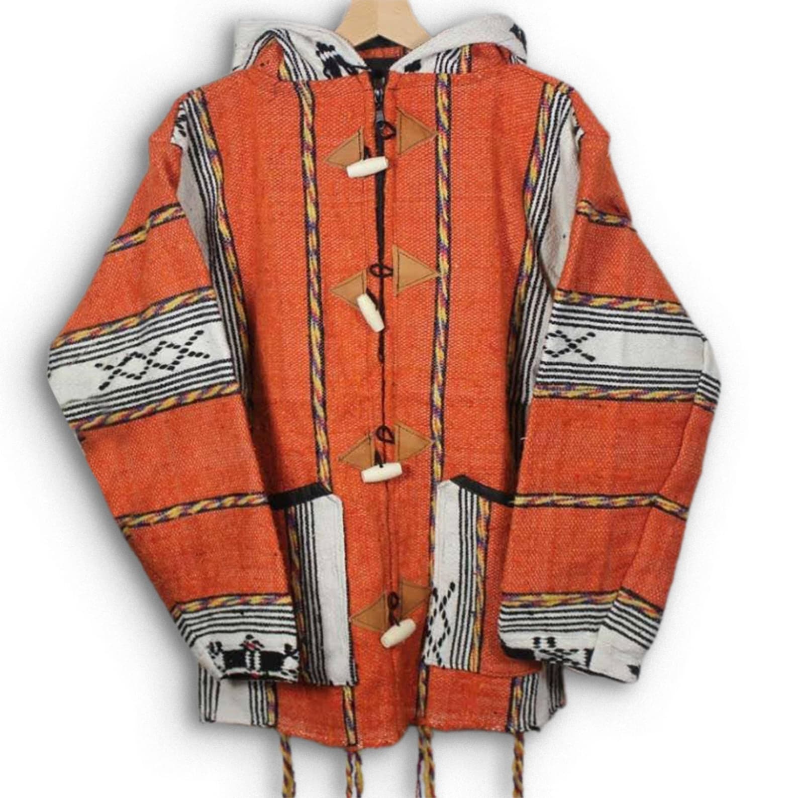 Handwoven Moroccan Wool Jacket – Unisex Berber-Inspired Outerwear — view 3