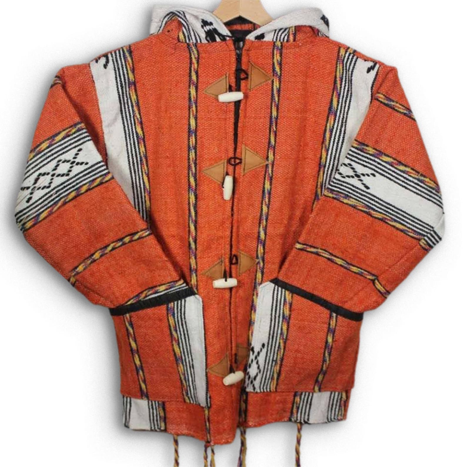 Handwoven Moroccan Wool Jacket – Unisex Berber-Inspired Outerwear — view 6