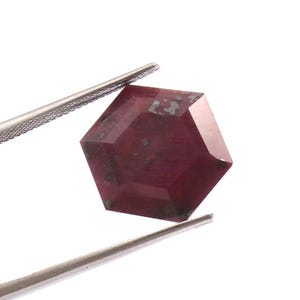 AAA Natural Untreated Ruby Gemstone | 18.80 Ct Hexagon Cut 14X14X8 MM Loose Stone Ruby For Jewelry