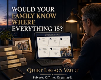 Estate Organizer App, Offline Legacy Planner for Assets and Family Documents