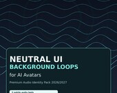 UI Sound Effects Pack, 5 Seamless WAV Audio Loops for Apps SaaS AI Avatars Videos Commercial Use