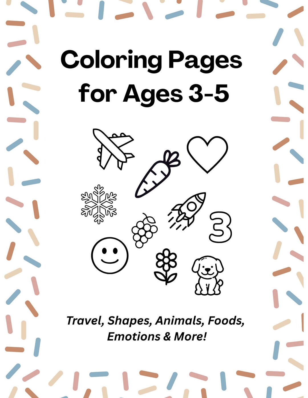 Coloring Pages for Ages 3-5 - Etsy