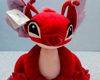 Red Leroy Stitch Plush Toy – Lilo & Stitch Red Stitch Stuffed Animal, Soft Disney Plush Pillow, Cute Gift for Kids Birthday