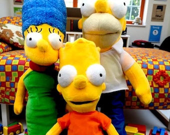 Simpsons Family Plush Toys • Homer Marge Bart Lisa Maggie Stuffed Dolls • Cute Cartoon Plushies • Kids Gift • Cartoon Animation Family
