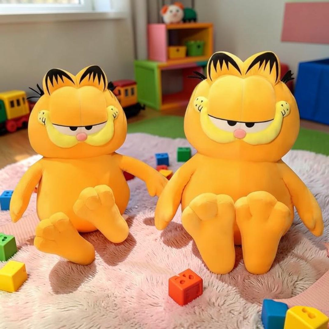 Garfield Plush Toy – Large Stuffed Cat, Big Size Soft Plush Doll, Cute ...