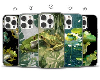 Frosch wunderliche Handyhülle Niedliche Tier-Abdeckung für iPhone 16e, 17 Pro Max, 17 Air, Samsung S25 Edge, A16, Pixel 10, 9A