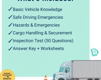 Arizona CDL Study Workbook | General Knowledge Exam Prep (PDF)