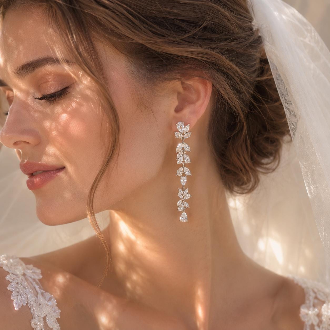 Sterling Silver Zirconia Teardrop Earrings - Etsy
