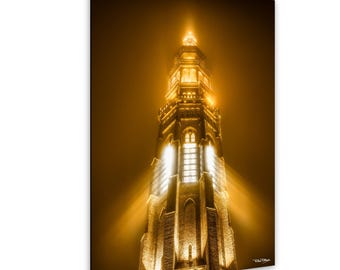 Lange Jan Tower Middelburg Netherlands Night Photography Print