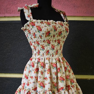 Cute floral cotton dress Handmade summer dress image 1