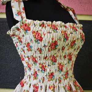 Cute floral cotton dress Handmade summer dress image 4