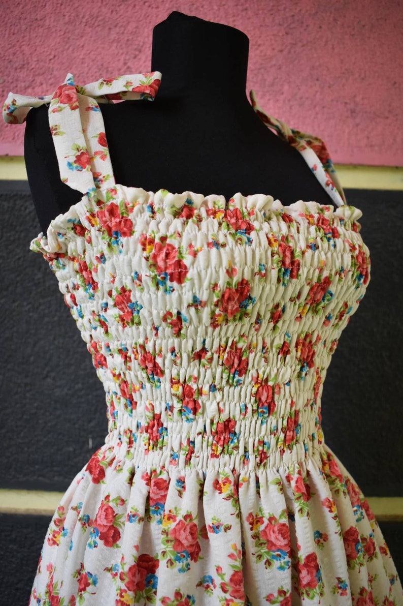 Cute floral cotton dress Handmade summer dress image 4