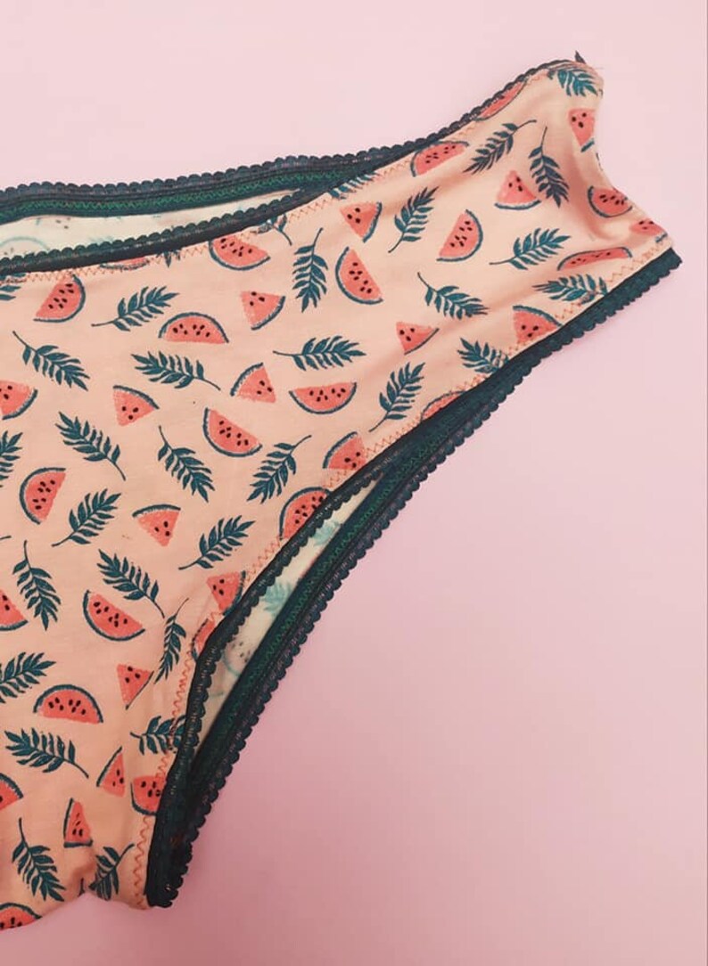 Watermelon Panties Food Print Cotton Panties Women Etsy