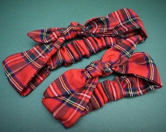 Tartan Headbands - Mommy and Baby Headbands - Festive Christmas Headbands