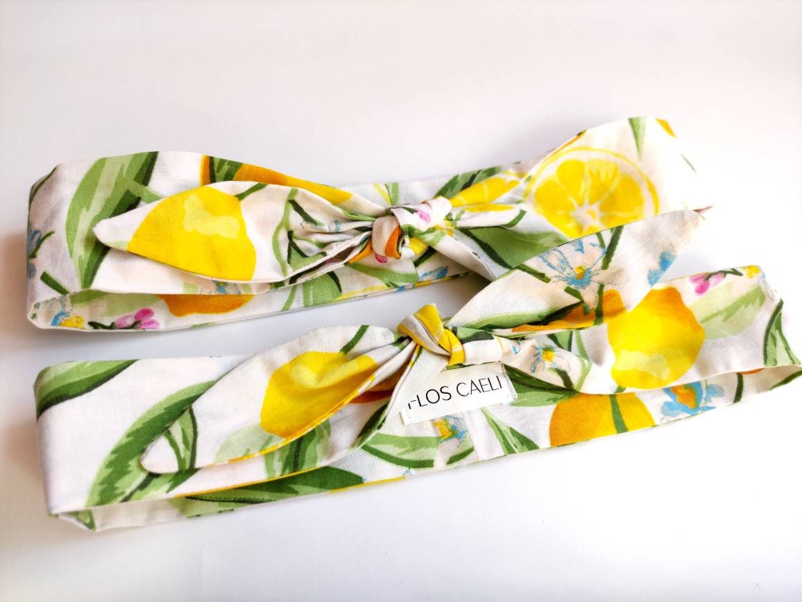 Lemon cotton headband