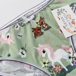 Unicorn Panties Cute Cotton Mesh panties image 2