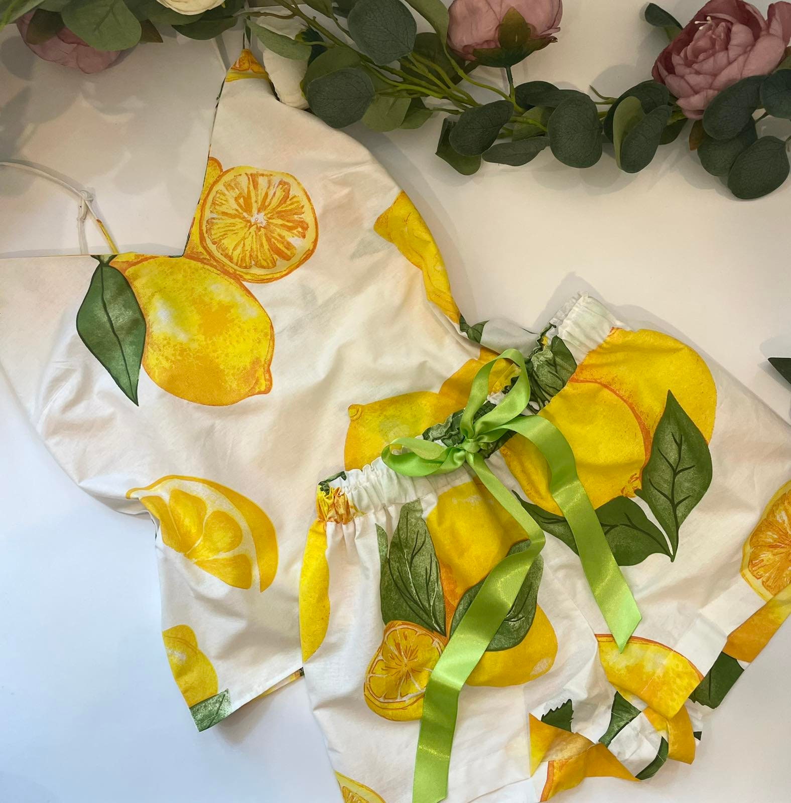 Women's lemon pajama set sale