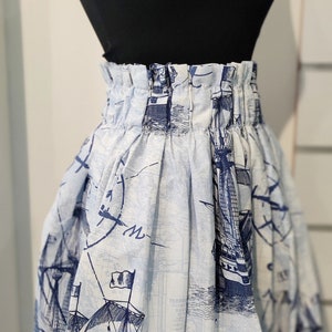 Pirate ship Summer skirt Elasticated cotton skirt with pockets image 2