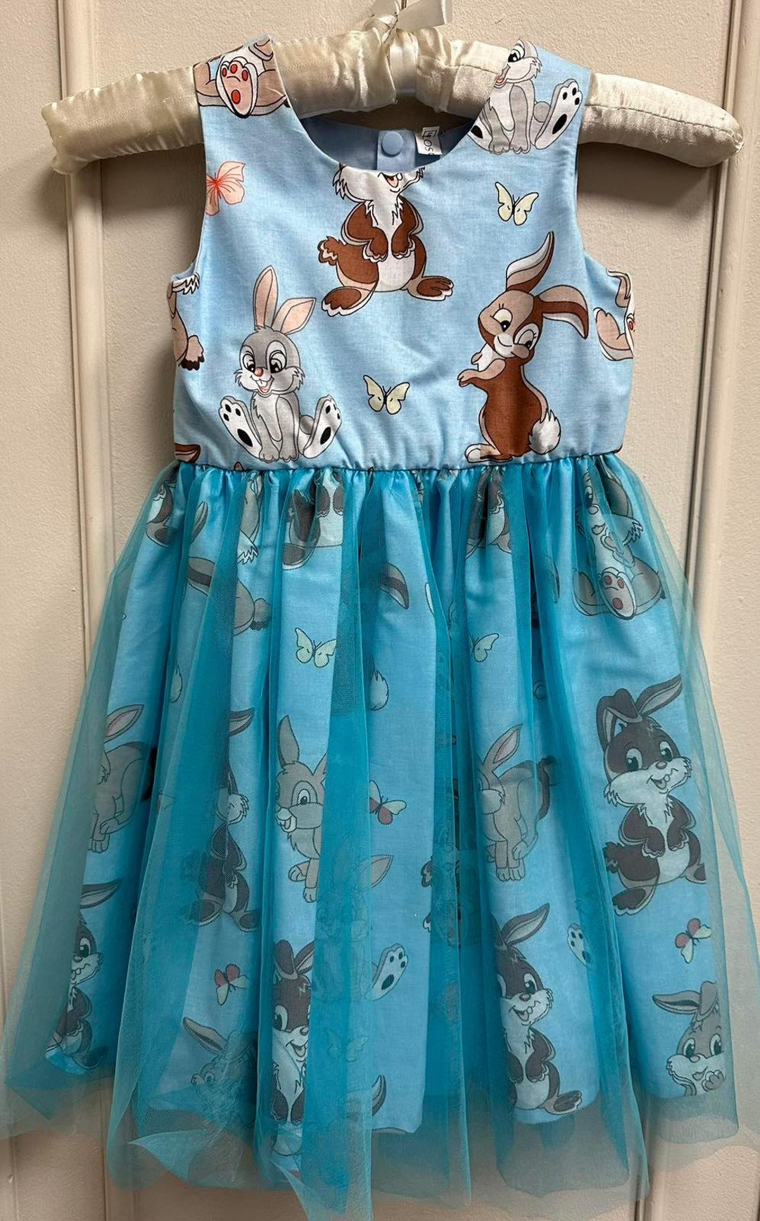 Rabbit Tutu Girl's Dress in Blue - Etsy