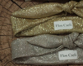 Sparkly Knotted Headband: Silver and Gold Festive Hair Accessory