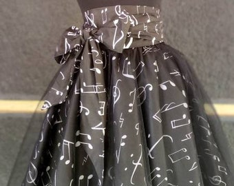 Notes black tulle skirt