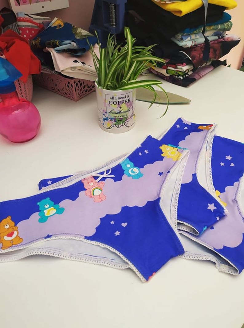 Care Bears Panties Bear Picture Panties Handmade Cotton | Etsy