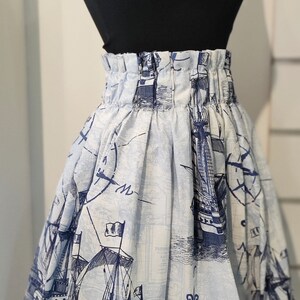 Pirate ship Summer skirt Elasticated cotton skirt with pockets image 1