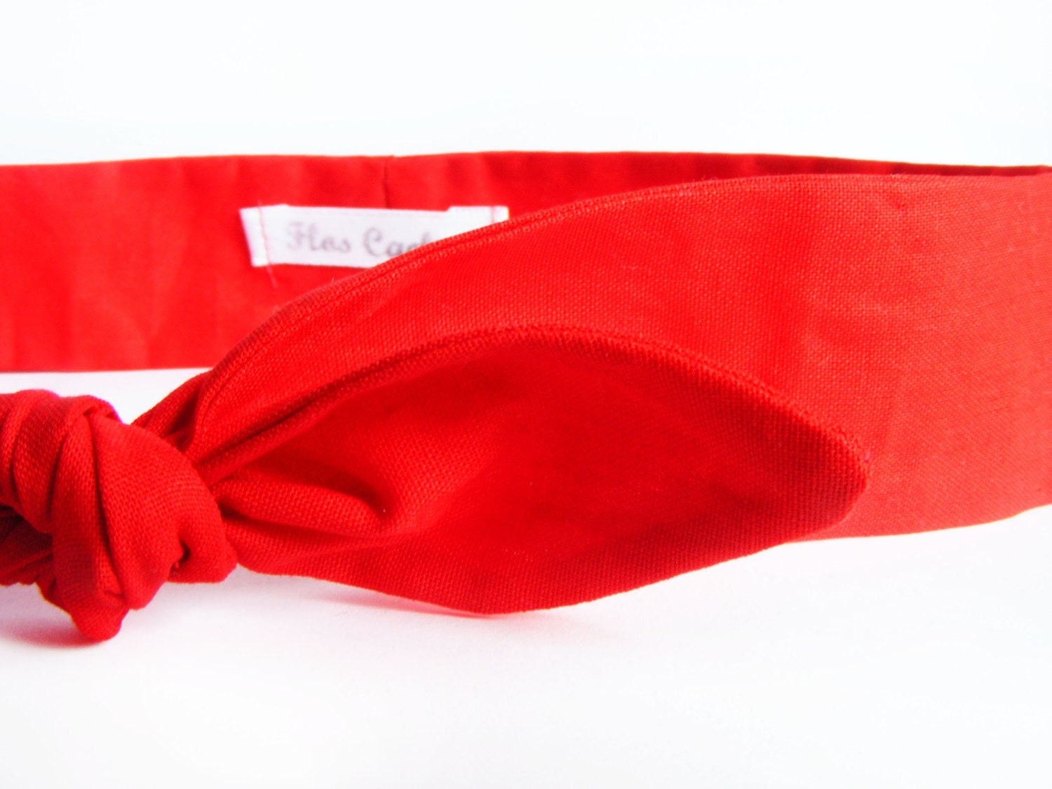 Bright Red Color Headband Cotton Bow Headband Vibrant Red - Etsy