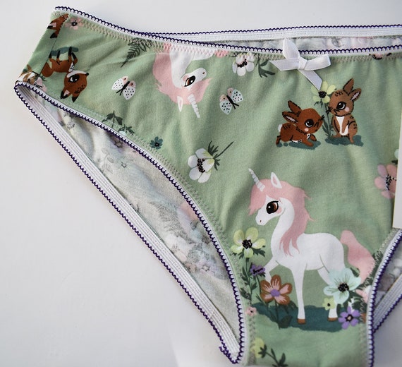 Unicorn Panties Cute Cotton Mesh Panties 