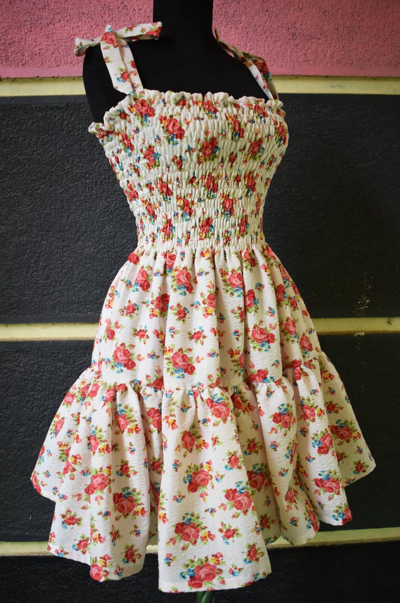 Cute floral cotton dress Handmade summer dress image 2