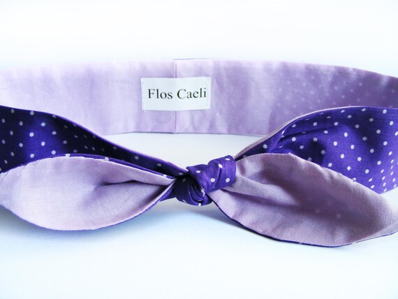 Purple Polka Dot Pin Up Headband Fashion Women Headbands Etsy