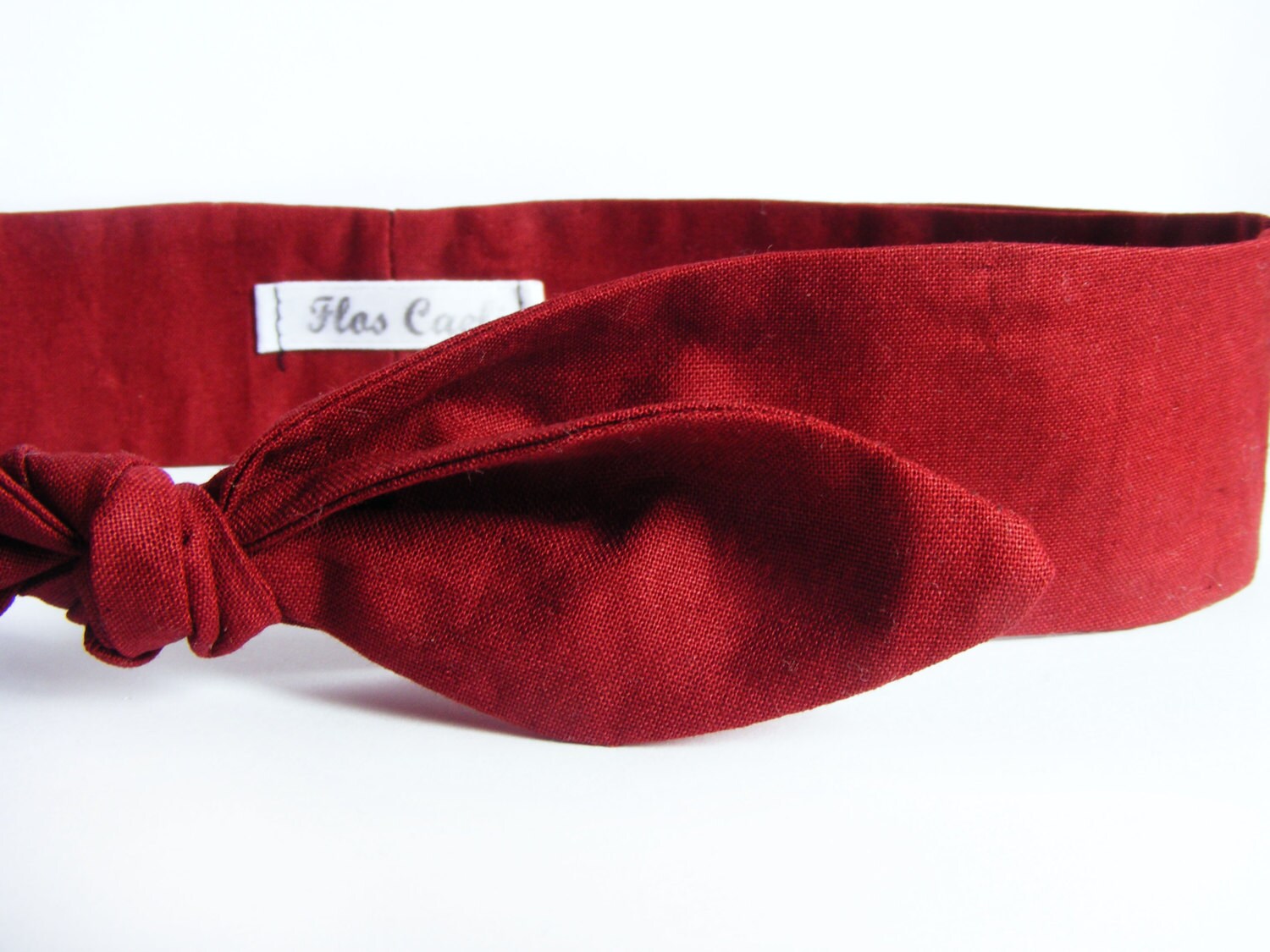 Wine Red Bow Headband Cotton Headband Women Head Wrap Etsy