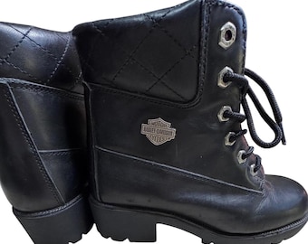 Harley Davidson dikke rijlaarzen dames maat 7 zool: zwaar leer