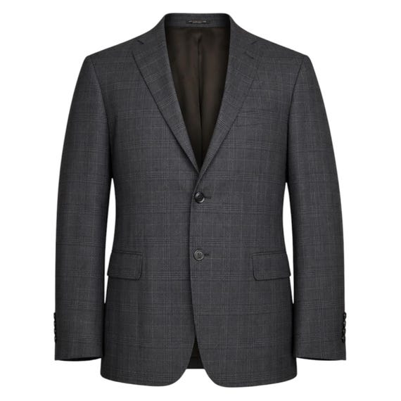 John Varvatos, Vintage John Varvatos USA Wool Plaid Blazer Sport Coat 44R Luxury Designer