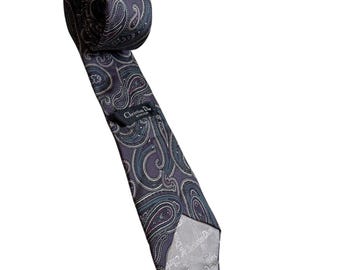 Cravatta vintage in seta Paisley di Christian Dior, realizzata negli Stati Uniti